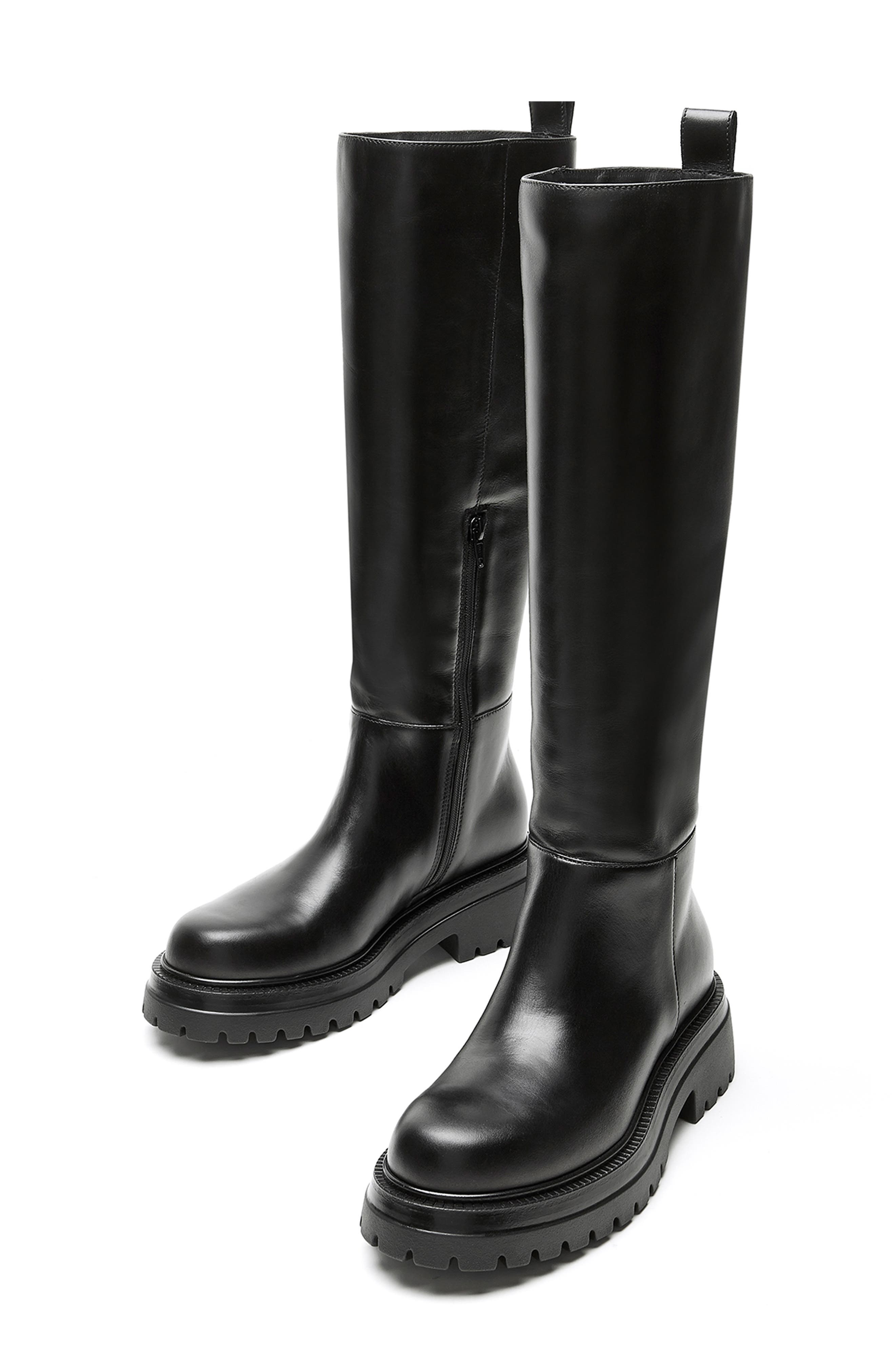 La Canadienne West Waterproof Leather Knee High Boot, Alternate, color, Black Leather