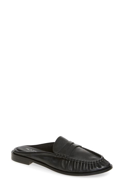 Lexi Leather Flat Mule
