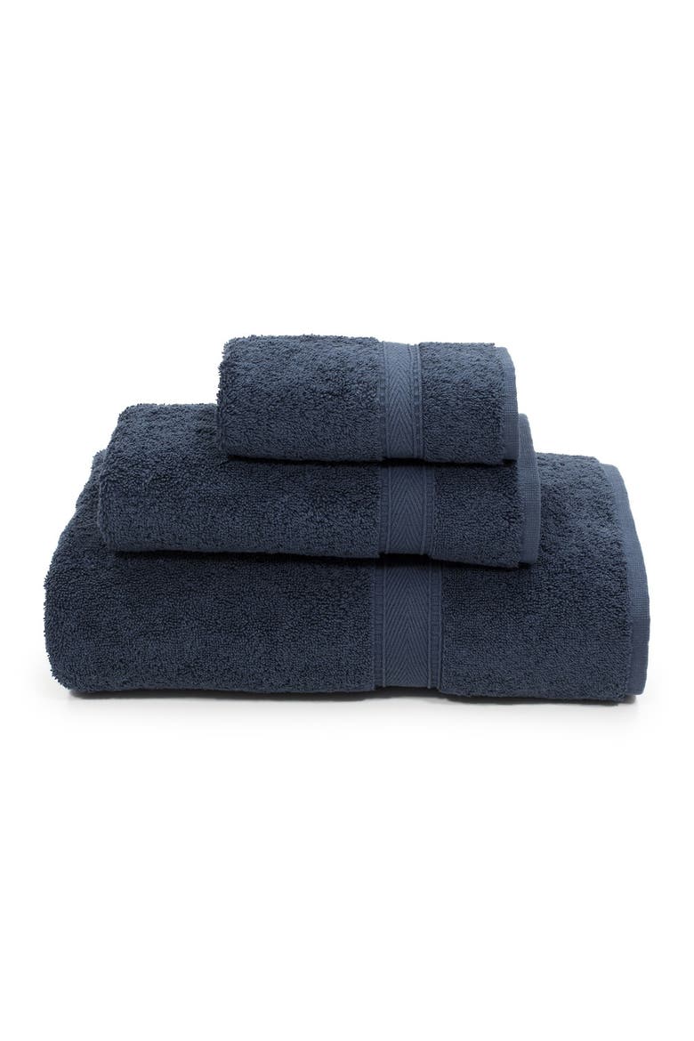 Sinemis Terry 3-Piece Towel Set - Navy, Main, color, NAVY