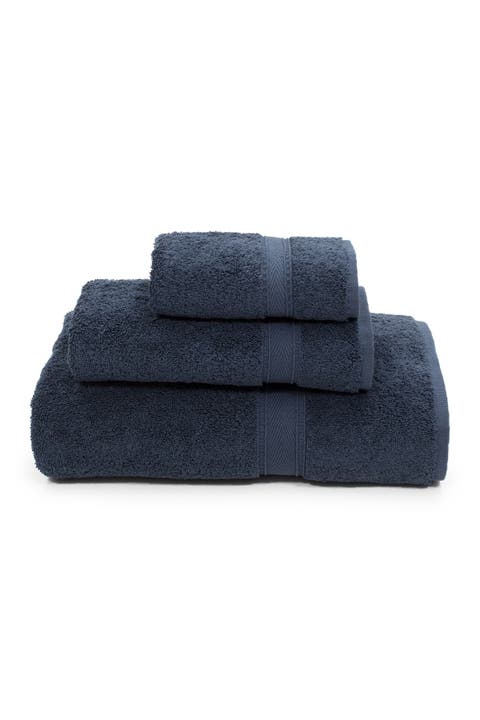 Sinemis Terry 3-Piece Towel Set - Navy
