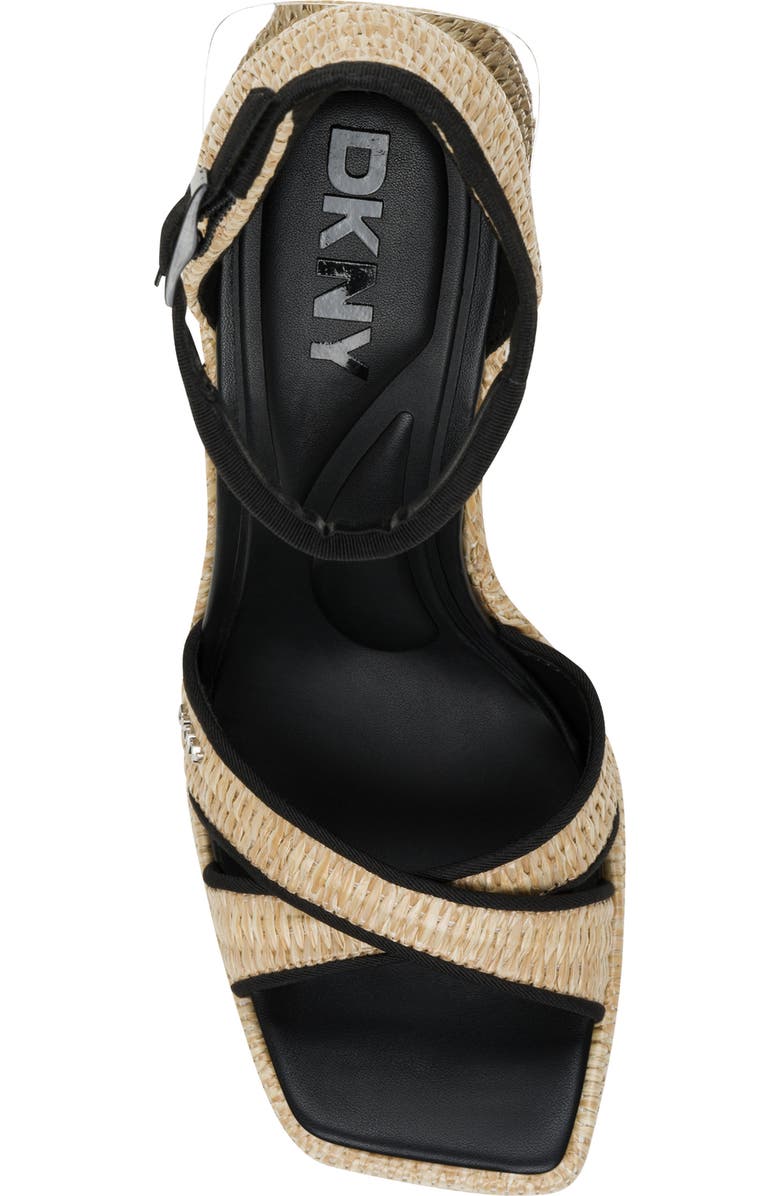 DKNY Linda Ankle Strap Platform Sandal, Alternate, color, Natural/ Black
