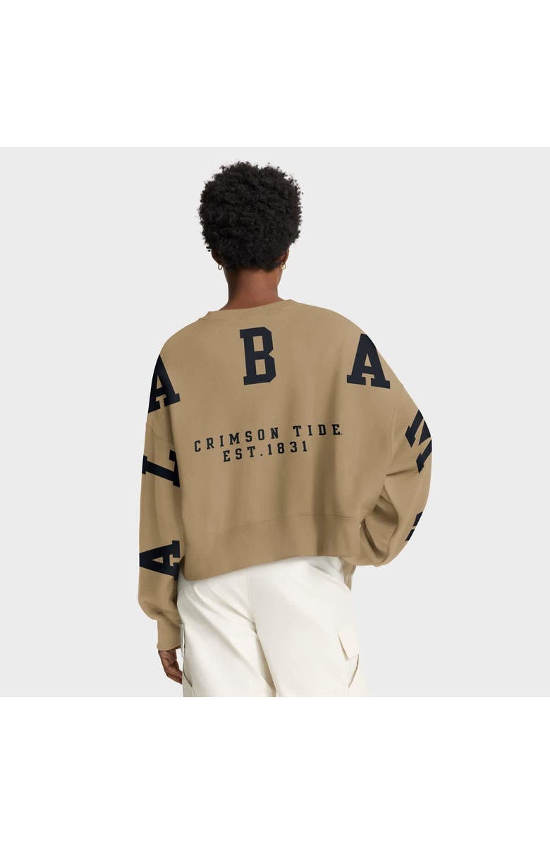 Nike Women's Nike Tan Alabama Crimson Tide Oversized Phoenix 2-Hit Pullover Sweatshirt, Alternate, color, Tan