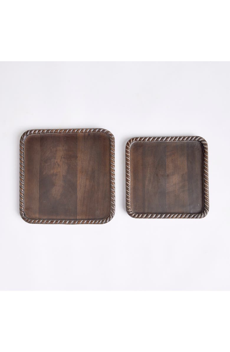 Napa Home & Garden Langley Square Trays Set of 2, Alternate, color, Black