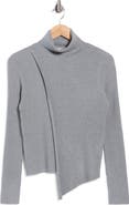 PATRIZIA LUCA Wrap Neck Ribbed Sweater