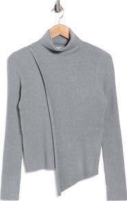 PATRIZIA LUCA Wrap Neck Ribbed Sweater