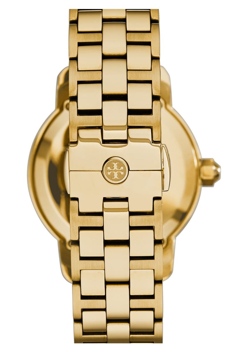 Tory Burch 'Tory' Large Round Bracelet Watch, 37mm, Alternate, color, 