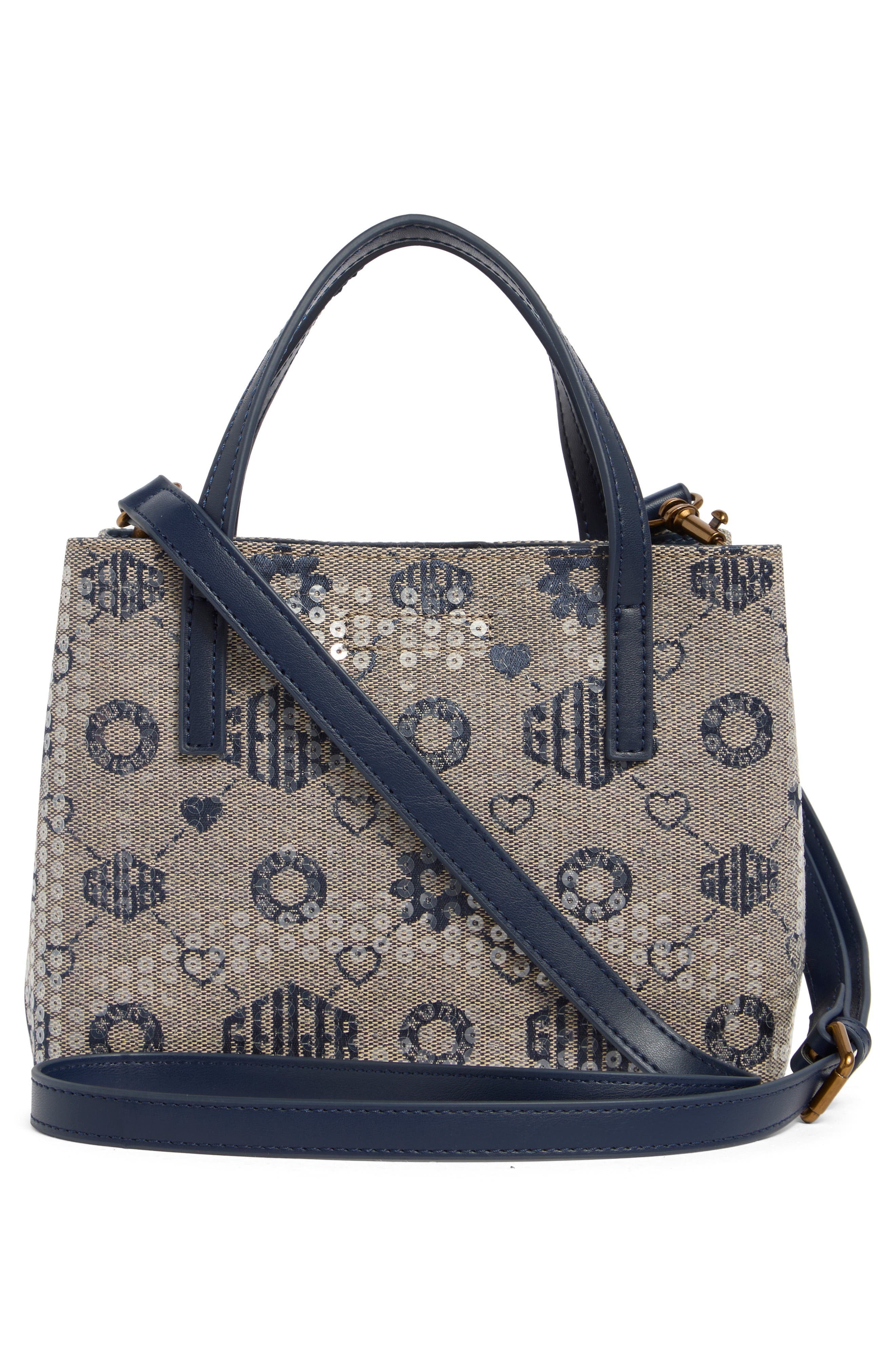 Hampstead Sequin Jacquard Mini Tote Bag, Alternate, color, OPEN BLUE