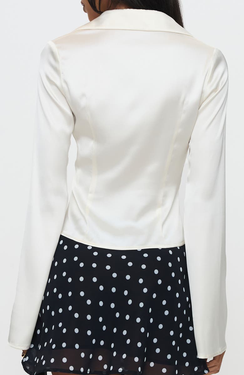 Princess Polly Miravella Satin Button-Up Shirt, Alternate, color, 