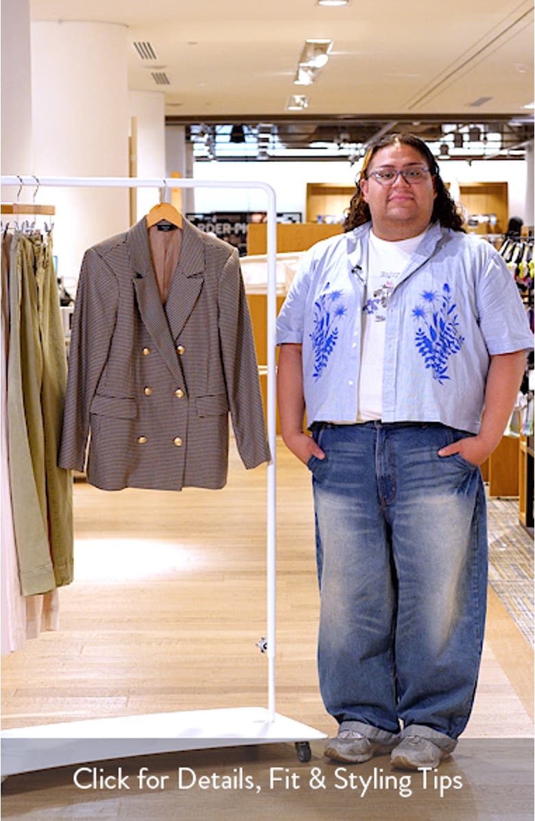 Margaret Plaid Double Breasted Blazer, sales video thumbnail