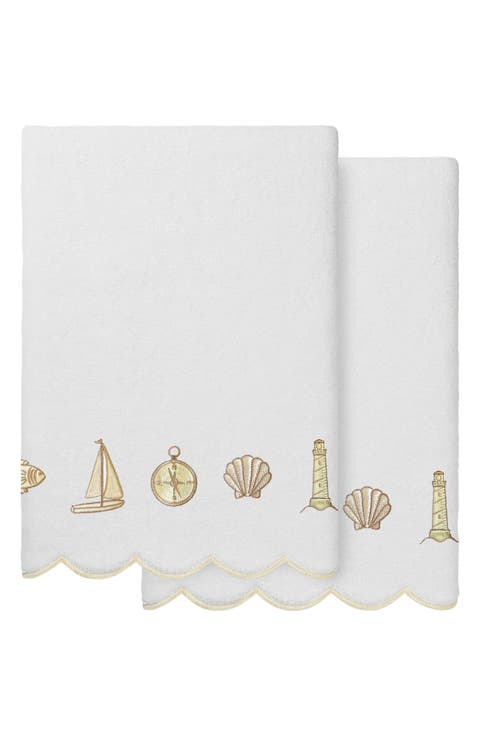 Sea Joy Scallop Set of 2 Bath Towels