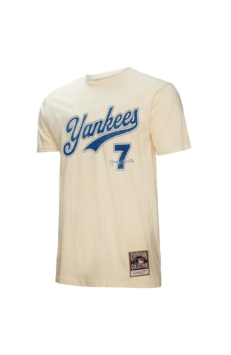 Mitchell & Ness Men's Mitchell & Ness Mickey Mantle Cream New York Yankees Cooperstown Collection Player T-Shirt, Alternate, color, Cream