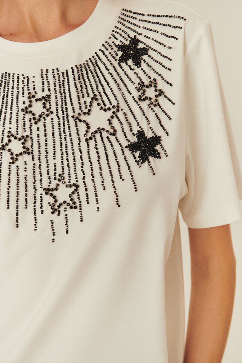 Alanna Embroidered Tshirt, Alternate, color, BONE