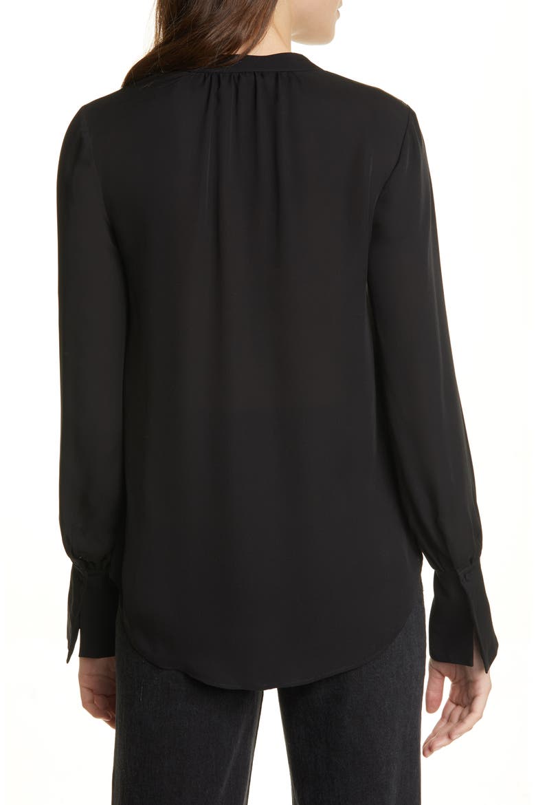 Tariana Silk Blouse, Alternate, color, CAVIAR