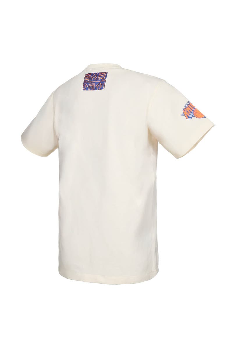 Two Hype Men's NBA x Two Hype  Cream New York Knicks Culture & Hoops Collection Premium T-Shirt, Alternate, color, 