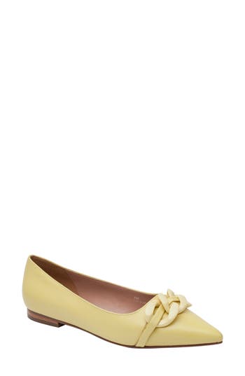 Linea Paolo Nora Pointed Toe Flat In Yellow