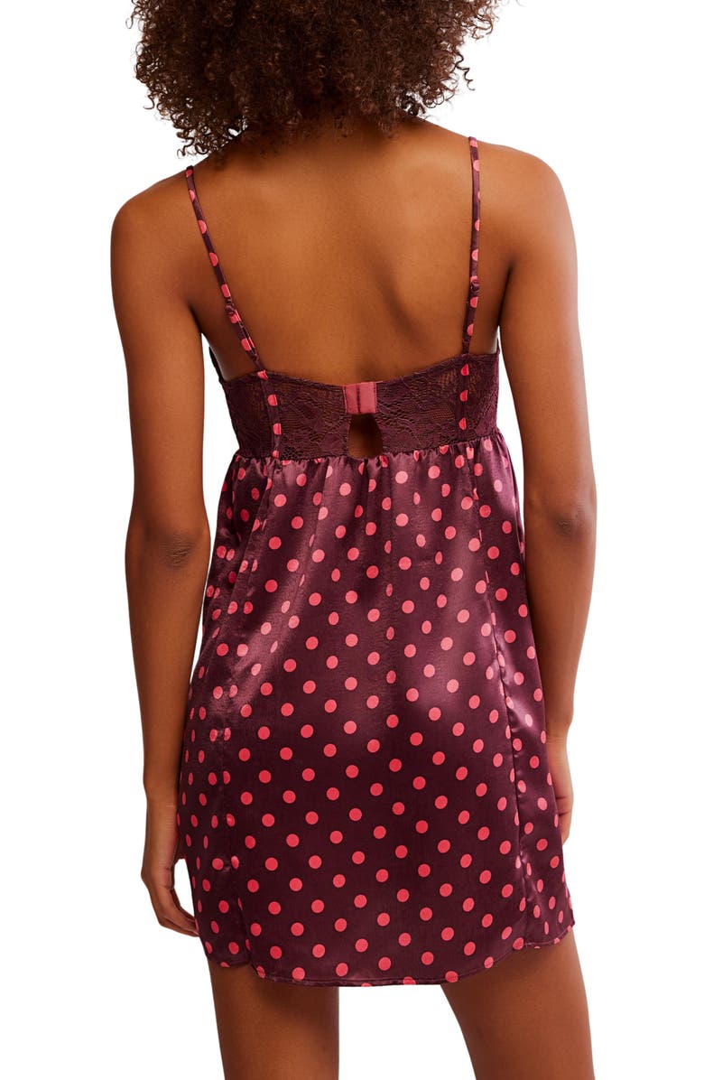 Free People Midnight Muse Mini Nightgown, Alternate, color, Wine Combo