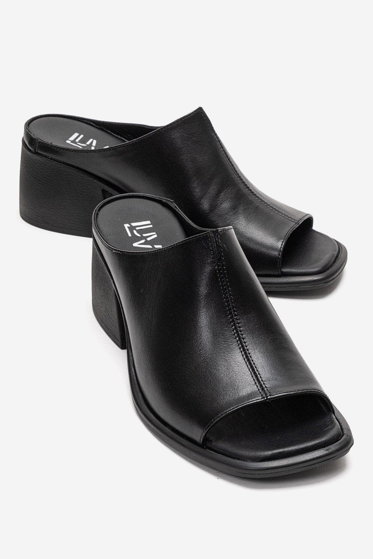 Forever & Always Shoes Sorex Leather Block Heel Sandal, Main, color, Black
