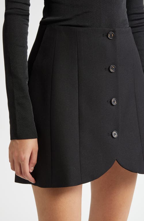 Eenk Button Wool Miniskirt In Black