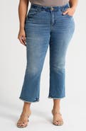 Wit & Wisdom Frayed High Waist Ankle Slim Straight Leg Pants (Nordstrom Exclusive)