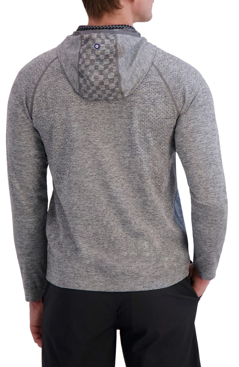 Ben Sherman Seamless Knit Golf Pullover Hoodie, Alternate, color, Grey