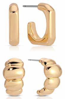 Ettika 2-Pack Huggie Hoop Earrings