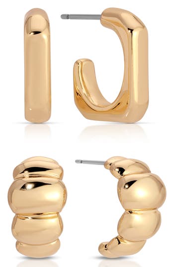 Ettika 2-pack Huggie Hoop Earrings