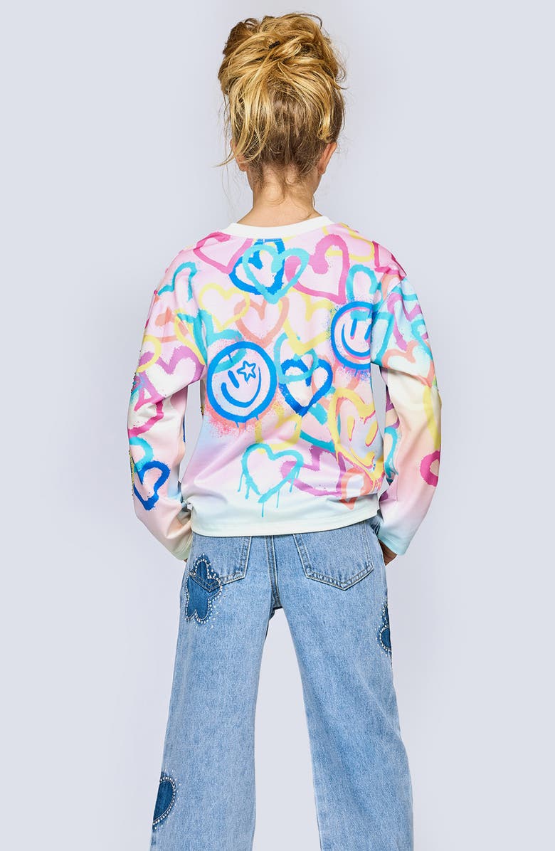 Hannah Banana Kids' Icon Sweatshirt, Alternate, color, Pink Multi