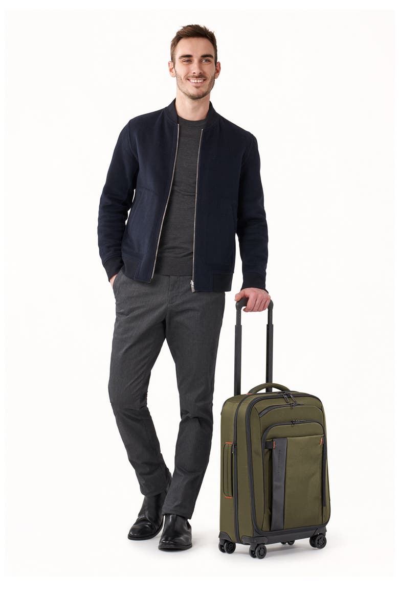 ZDX 22-Inch Expandable Spinner Suitcase, Alternate, color, HUNTER GREEN