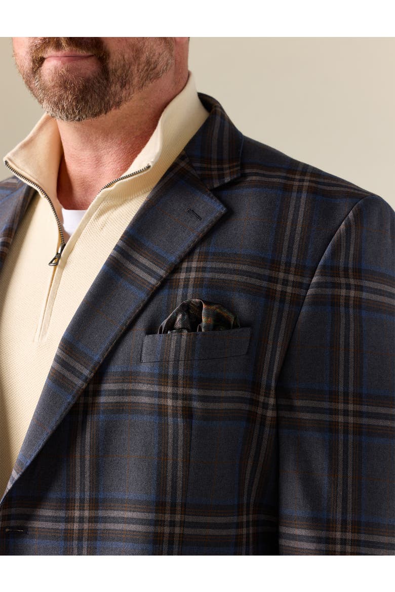 Big & Tall Bold Plaid Sport Coat, Alternate, color, GREY