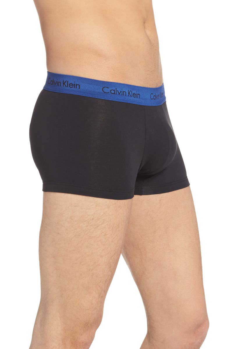 Calvin Klein 3-Pack Stretch Cotton Low Rise Trunks, Alternate, color,