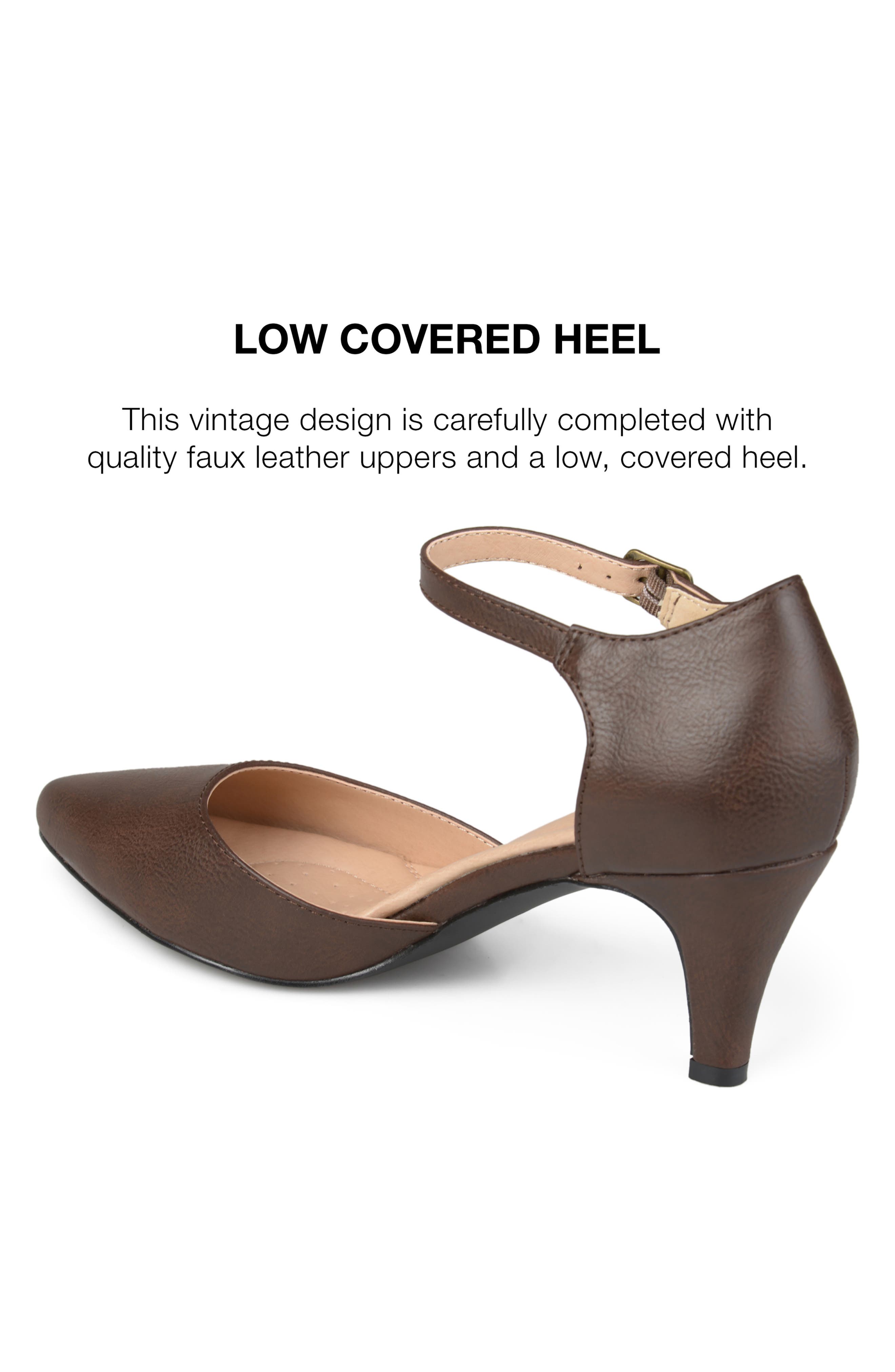 Bettie Ankle Strap Pump - Wide Width Available, Alternate, color, BROWN