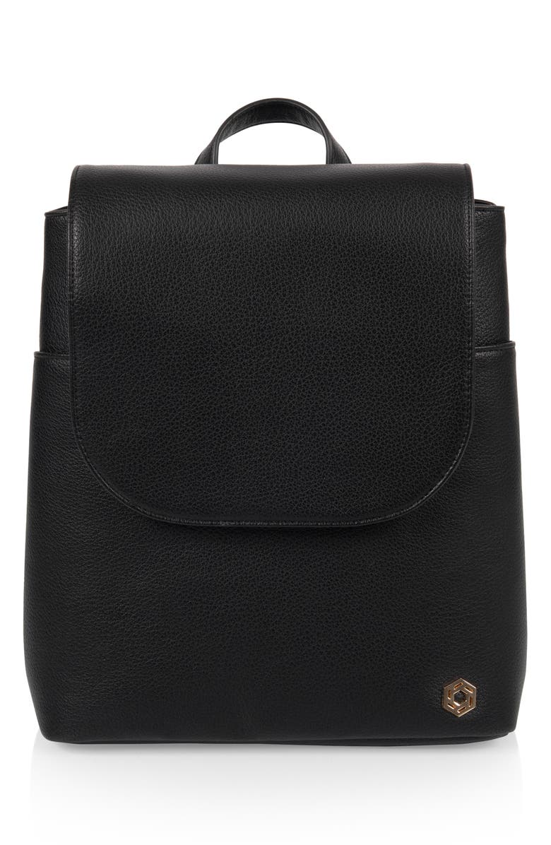 Picnic Time Downtown Mini Cooler Backpack, Main, color, Black