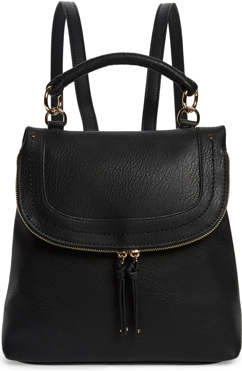 Sole Society Rubie Faux Leather Backpack, Main, color,