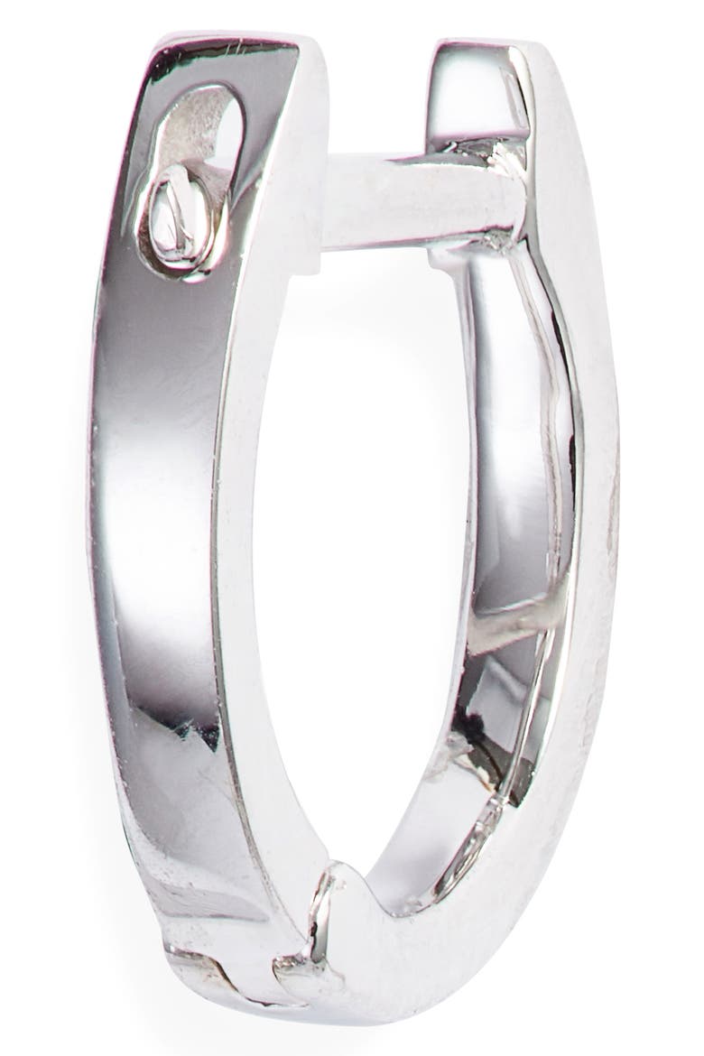 Mini Huggie Hoop Earrings, Alternate, color, WHITE GOLD