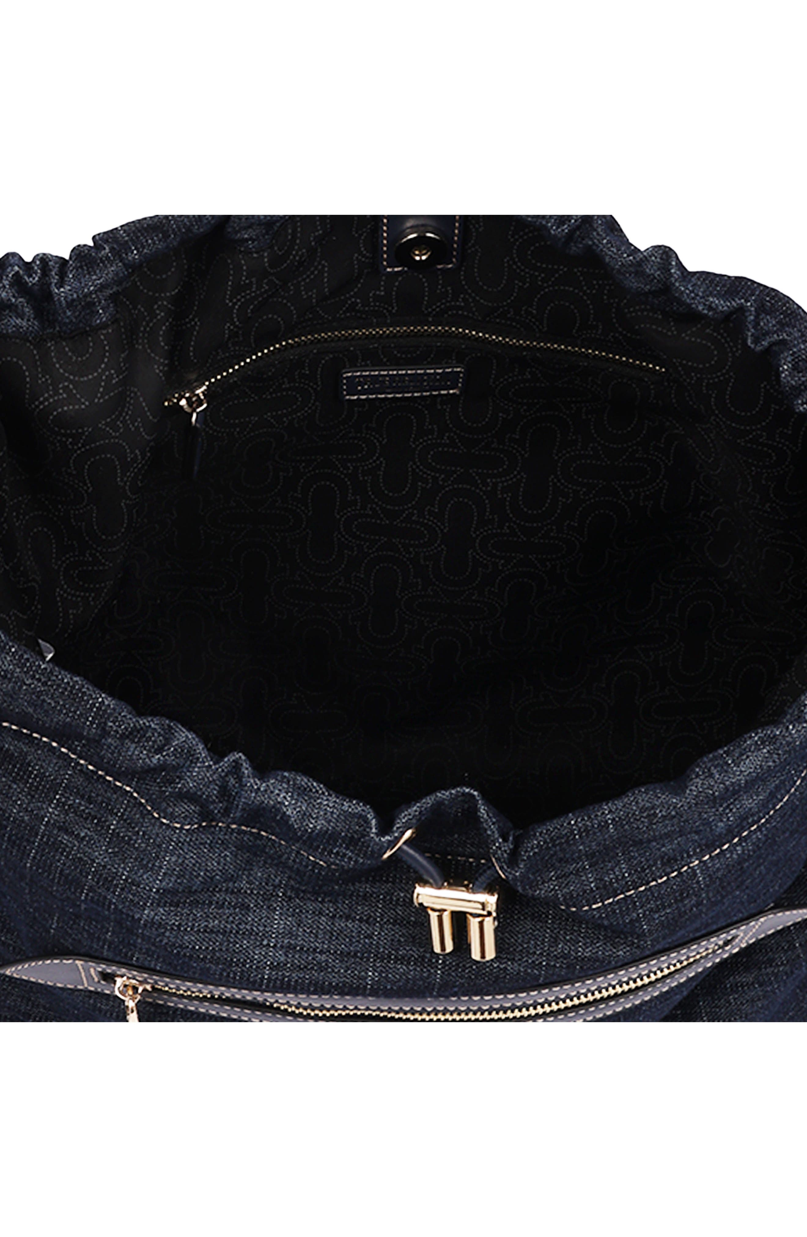 Vintage Chain Denim Hobo, Alternate, color, DARK DENIM