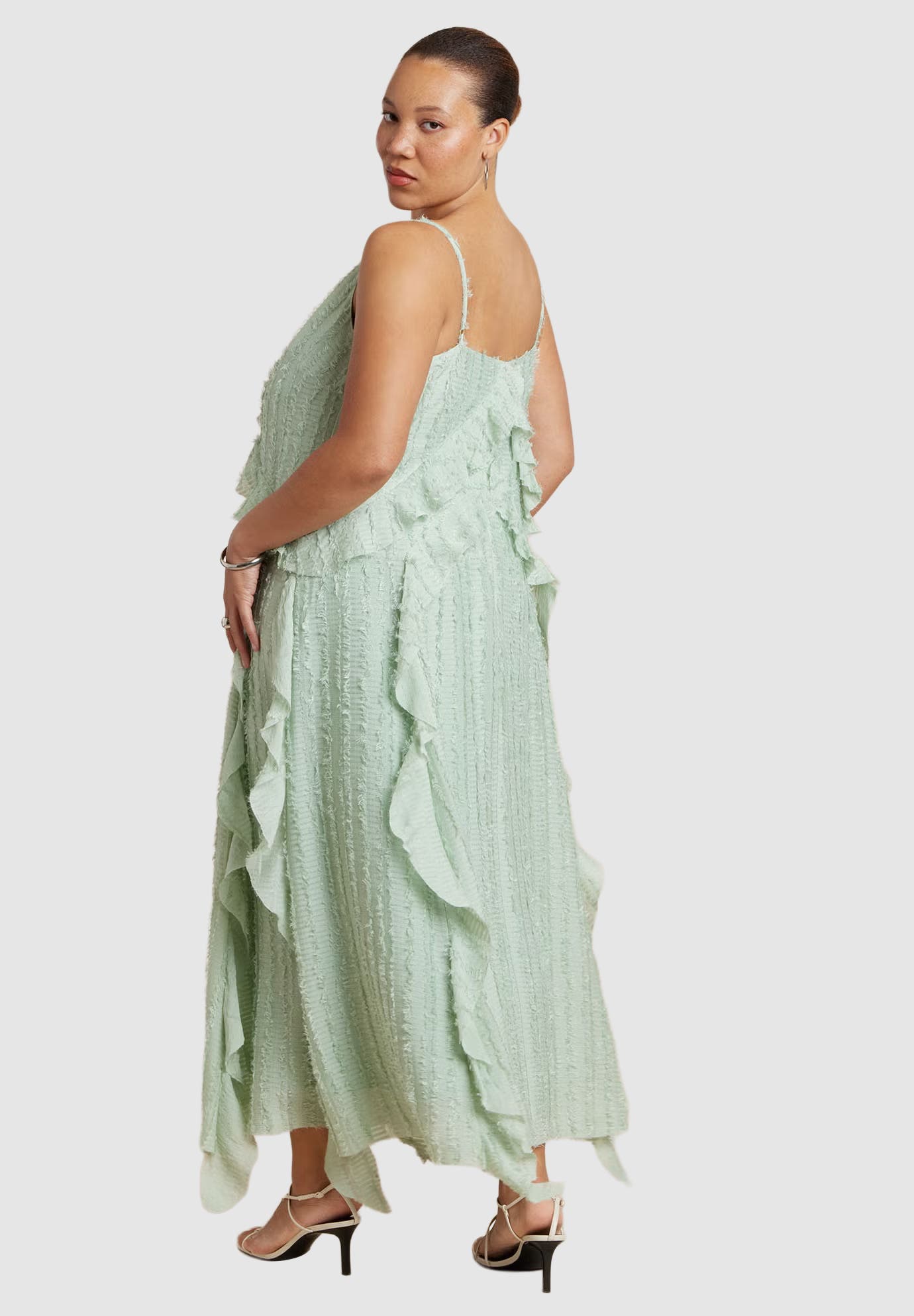 Textured Ruffle Cami Dress - image 2
