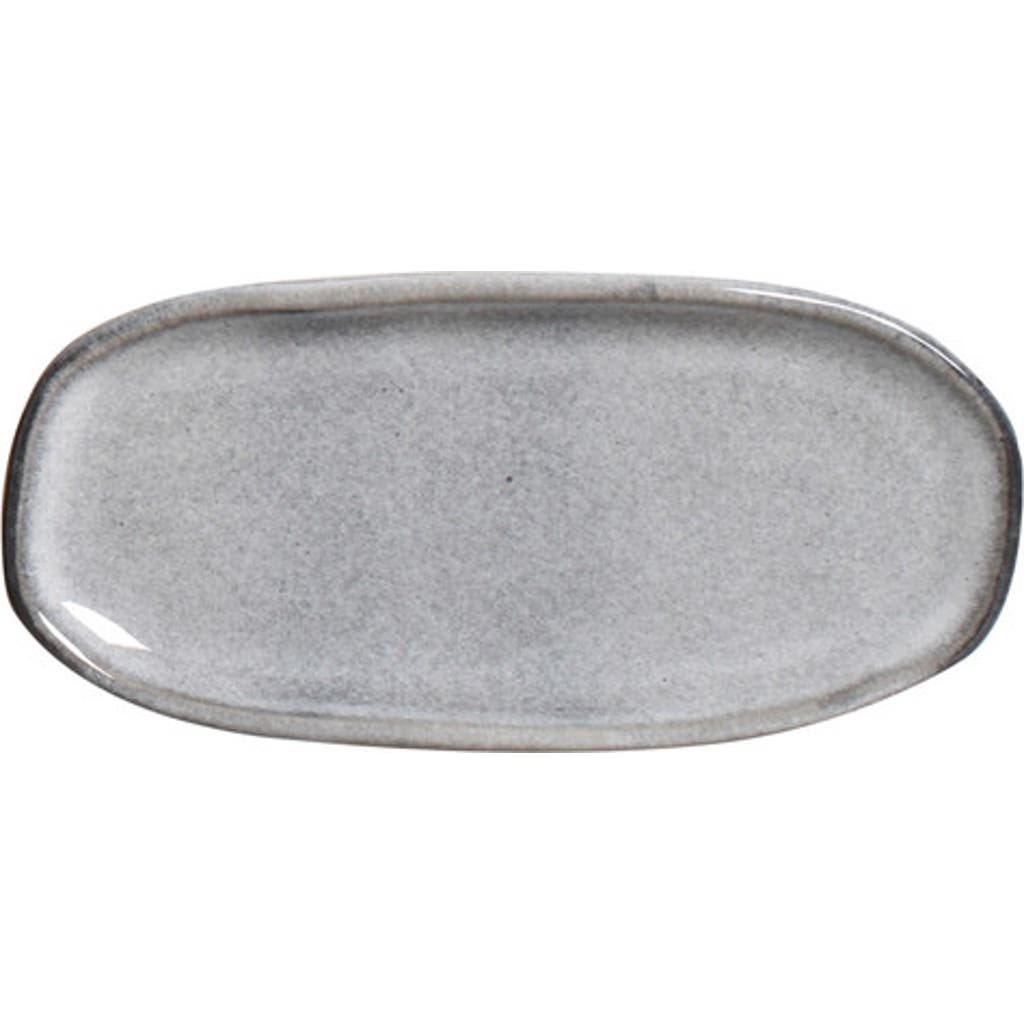 Porto Brasil Shallow Organic Oval Platter Mini Set Of 4 In Gray