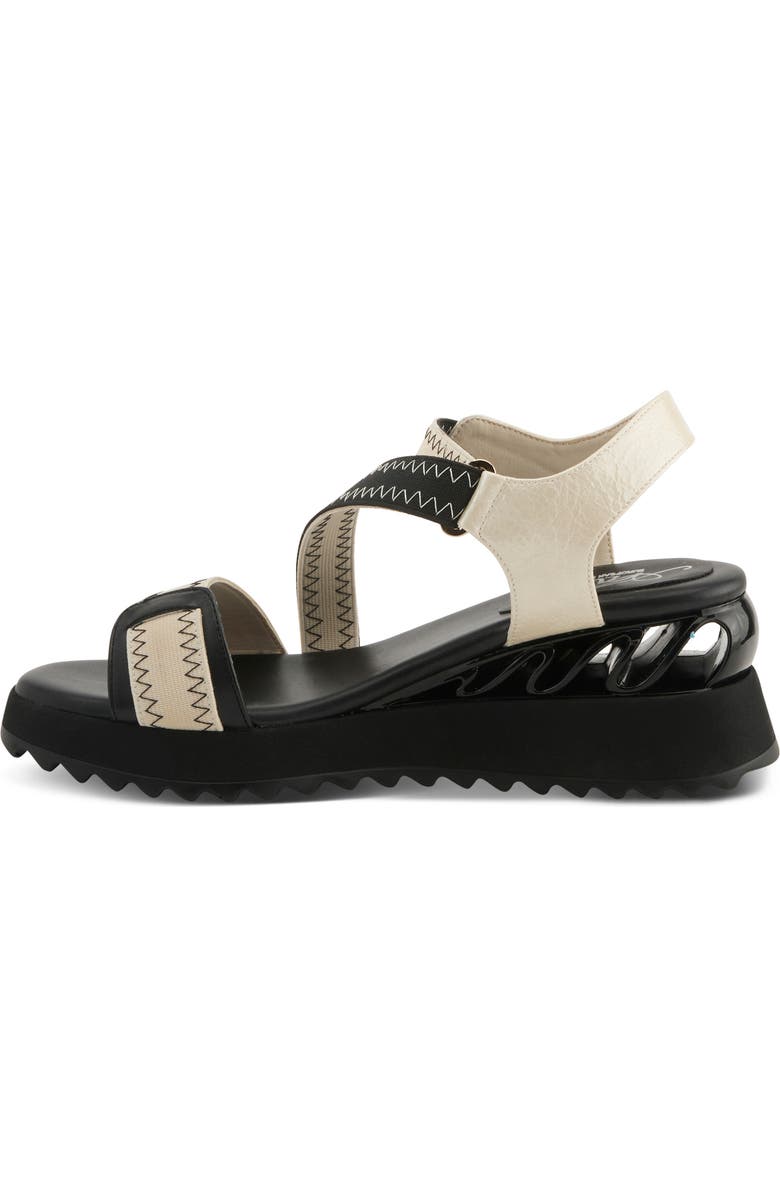 AZURA BY SPRING STEP Coolbeans Wedge Sandal, Alternate, color, Black Multi