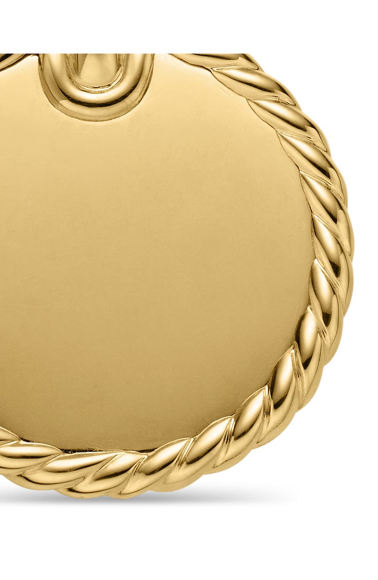 David Yurman Elements Pavé Diamond Disc Pendant in 18K Yellow Gold, Alternate, color, 