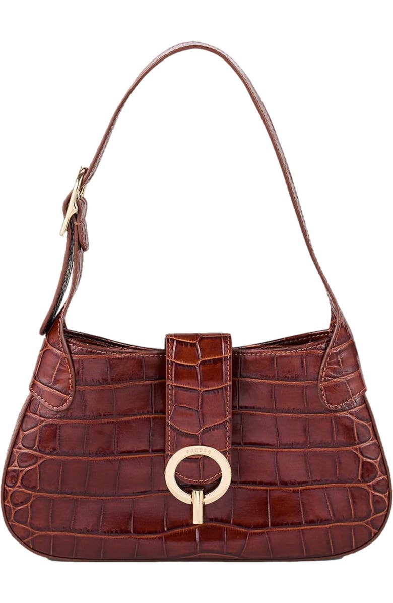 SANDRO Mock croc leather Janet bag, Main, color,
