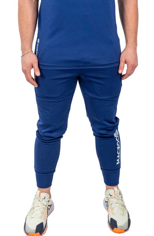 Maceoo Shield Blue Joggers In Blue