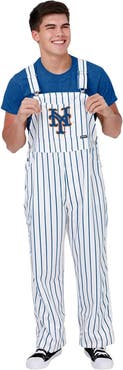 FOCO Men's FOCO  White New York Mets Pinstripe Bib Overalls