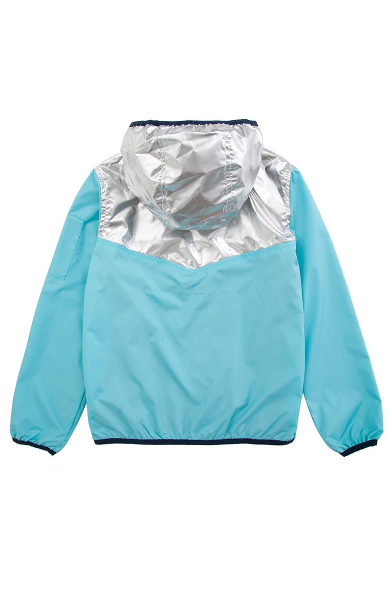 Kids' Lightweight Lined Windbreaker, Alternate, color, Metallic Teal