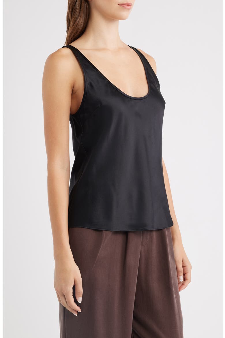 Veya Sleeveless Silk Top, Alternate, color, BLACK