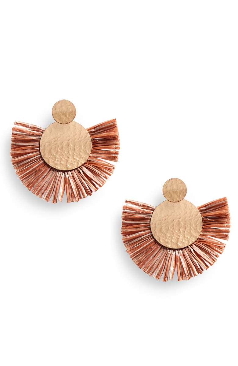 BP. Fringe Fan Earrings, Main, color,