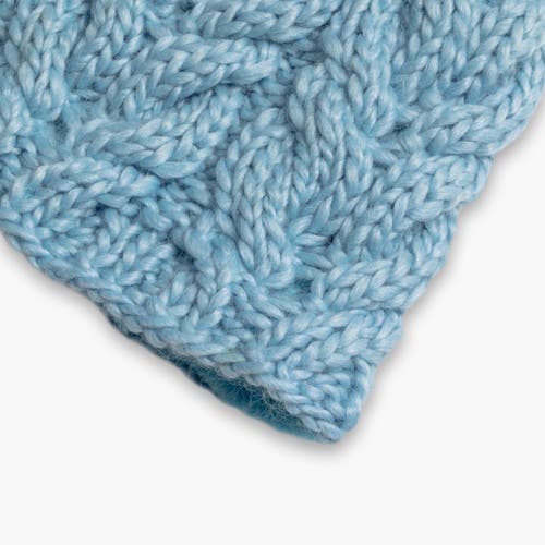 Turtle Fur Millie Wool Pom Beanie In Blue