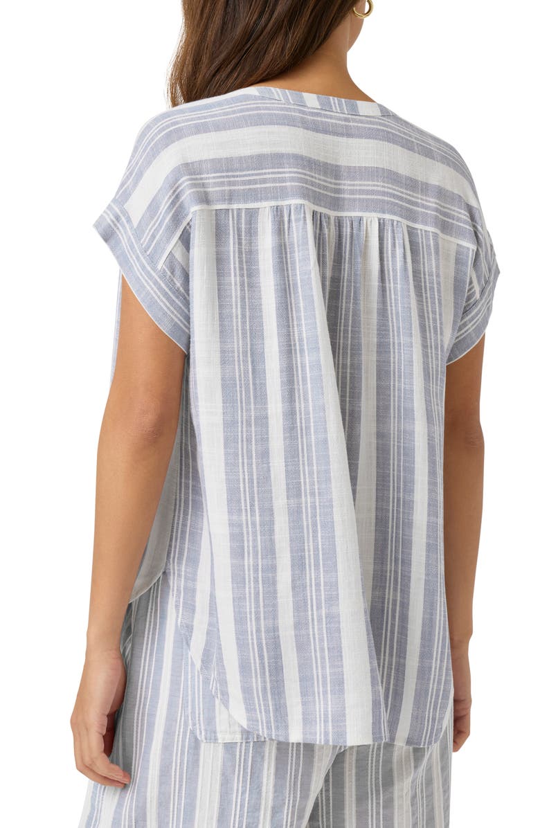 Splendid Raegan Stripe Relaxed Top, Alternate, color, White/ Seaport