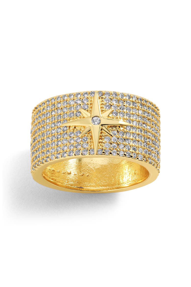North Star Barrel Ring, Main, color, Gold