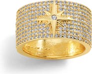 Mazin Jewels North Star Barrel Ring