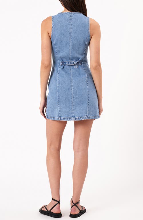 Rolla's Dallas Denim Minidress In Mid Vintage Blue